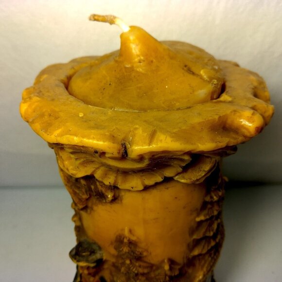 Johann Gunter Walldurn Baden Carved Wax Candle Germany Schwarzwald Mushroom 8" - Picture 14 of 16